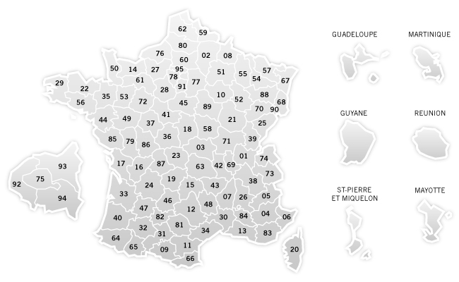 Carte De France Departement Vierge A Colorier